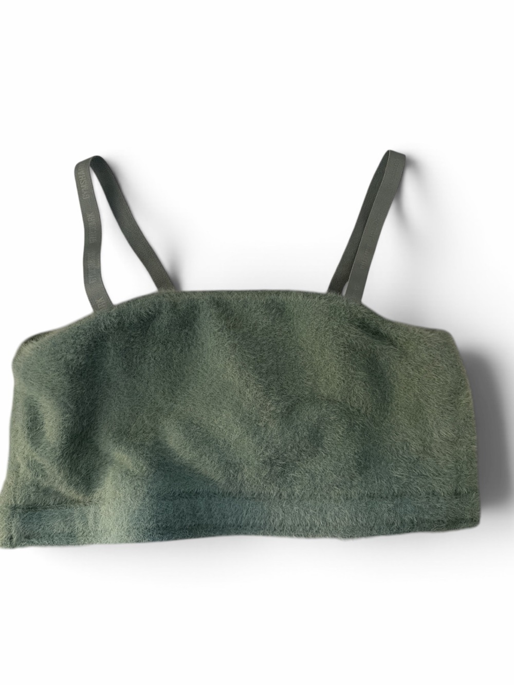 GymShark Whitney Simmons Eyelash Knit Bandeau Tank - Leaf Green